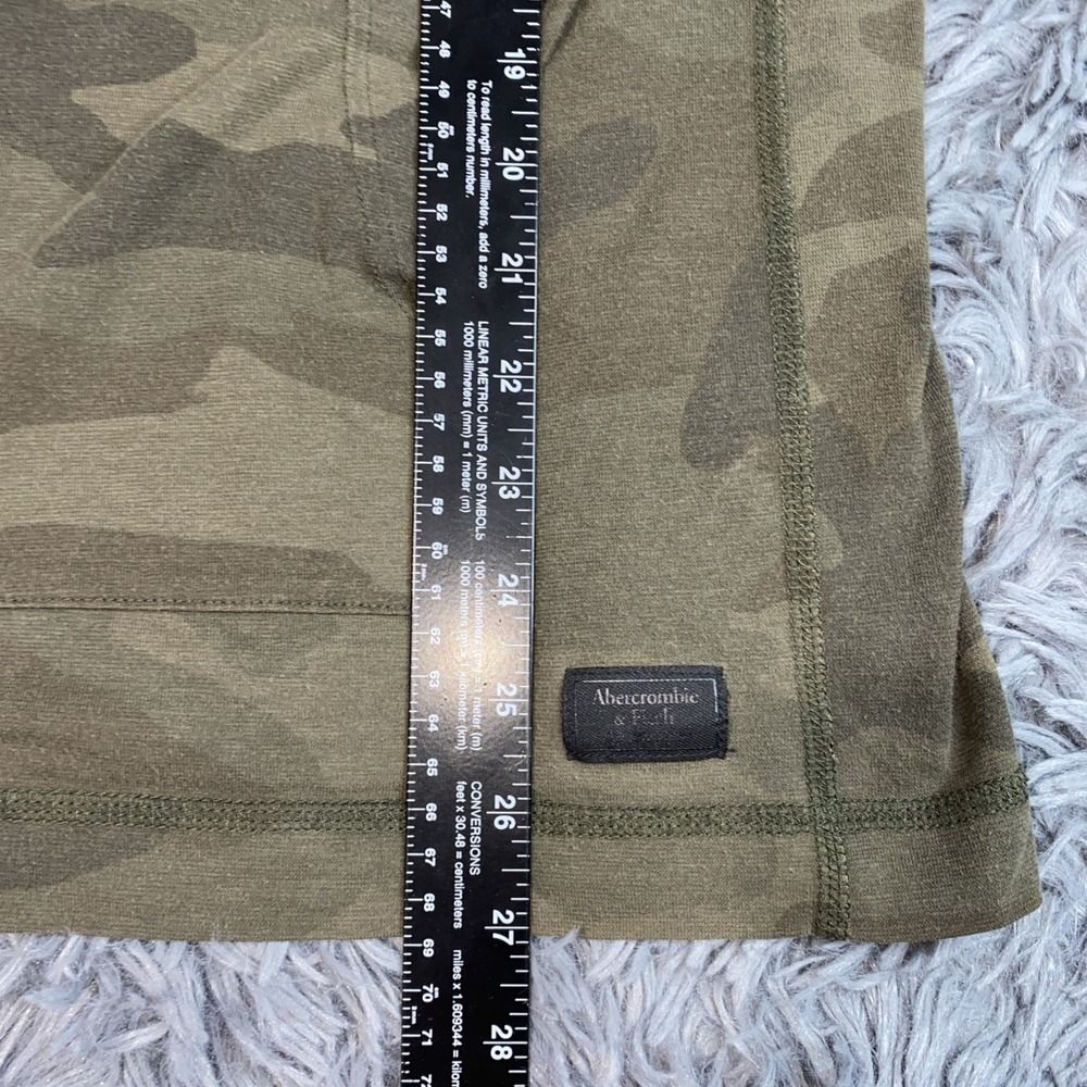 Abercrombie Fitch Sz S Hoodie Sweatshirt Camo Lightweight  Grunge Army Preppy - Picture 6 of 8